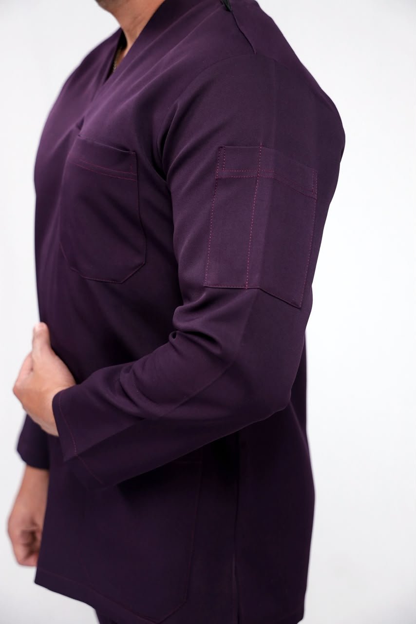 V-Neck Full Sleeve Scrub For Men - الصورة 8