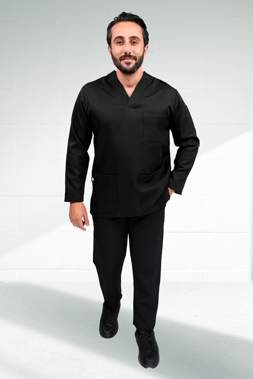 V-Neck Full Sleeve Scrub For Men