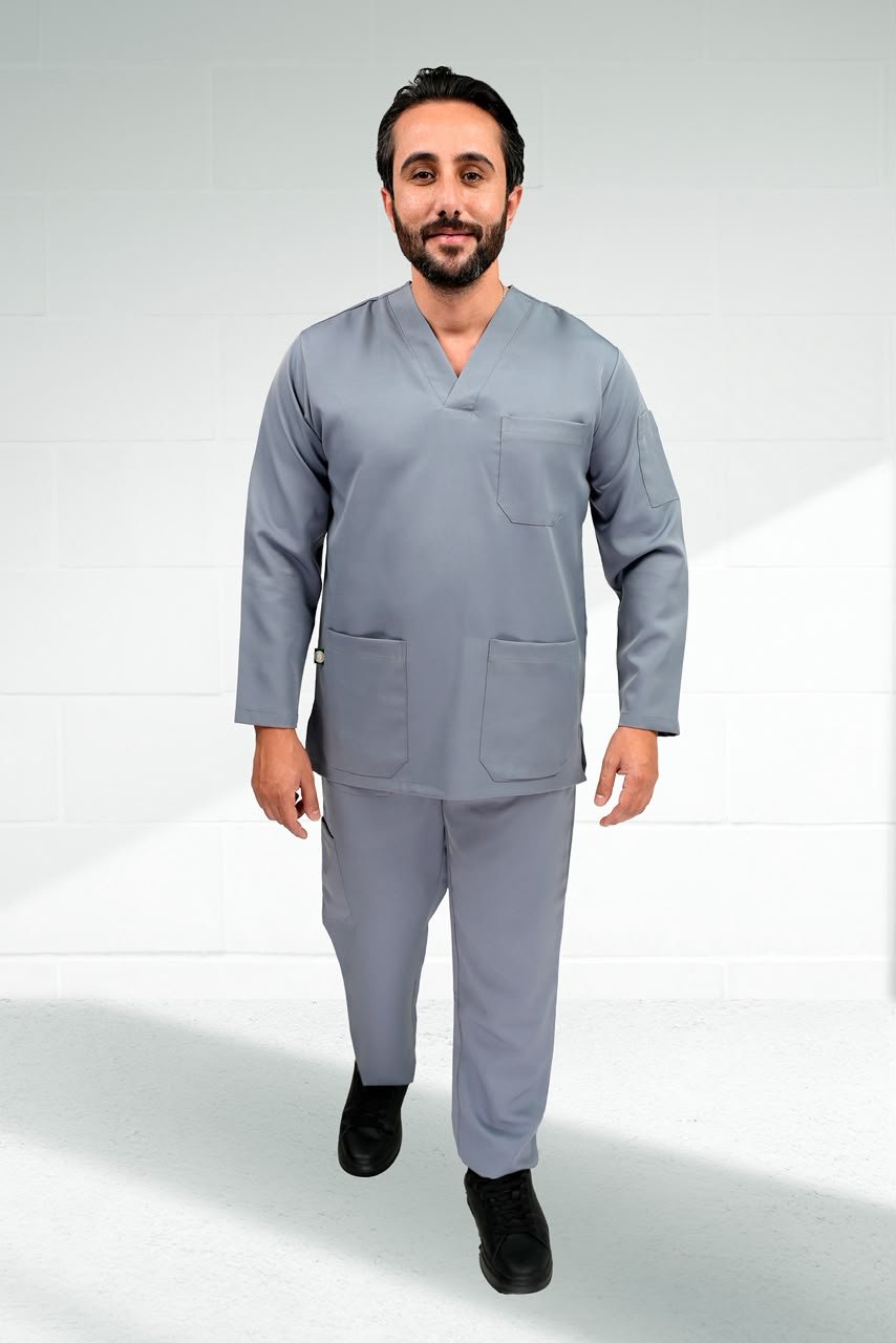 V-Neck Full Sleeve Scrub For Men - الصورة 5