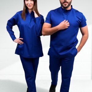 Zipper Half Sleeve Scrub For Men
